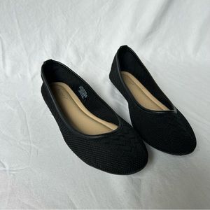 Nicole Women Black Ballet Flat Size 8.5